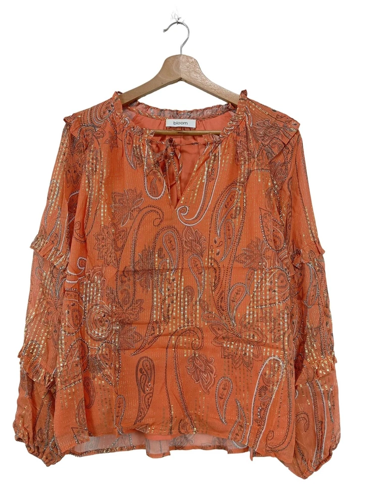 BLOOM Blouse à manches longues Dames Blouse T EU 40 orange clair - Photo 1/4