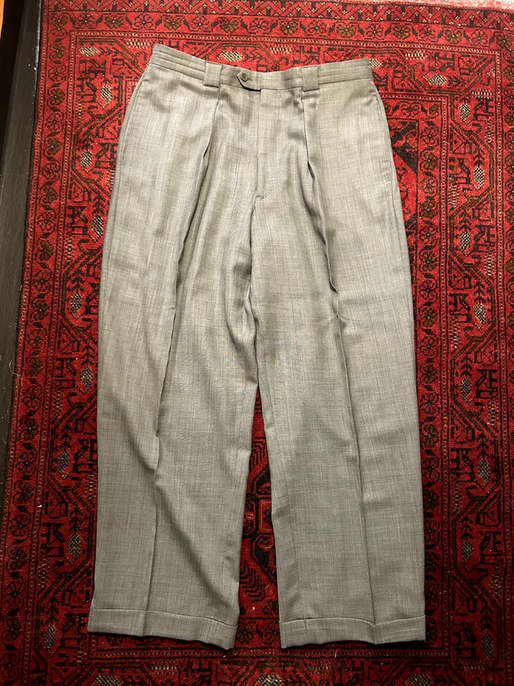 Traje De Colección Años 90 Giorgio Armani Le Collezioni 2P 42R Doble Pecho Gris Lana Italia Foto 3 de 4