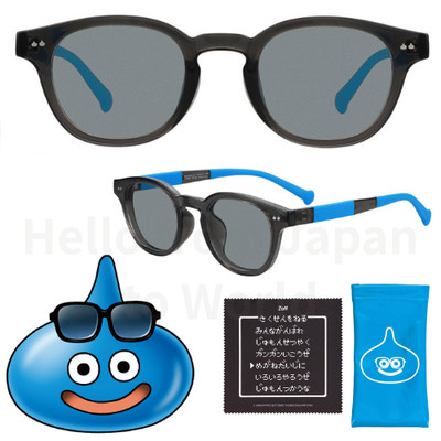 ZOFF Dragon Quest Slime Sunglasses ZA261G03-12A1 Gray Clear Cloth Pouch Japan