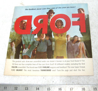 VINTAGE 1963 FORD FULLINE BROCHURE CATALOG FALCON GALAXIE THUNDERBIRD FAIRLANE