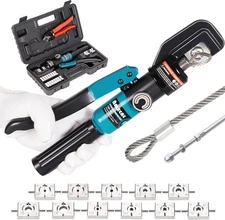 Wire Rope Crimping Tool Kit, Swaging Tool for Aluminum Ferrules and Oval Sleeves