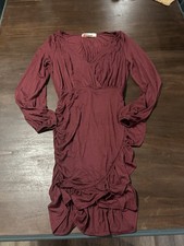 Women’s Free People Beach Dress In A Wine Color Size Xs