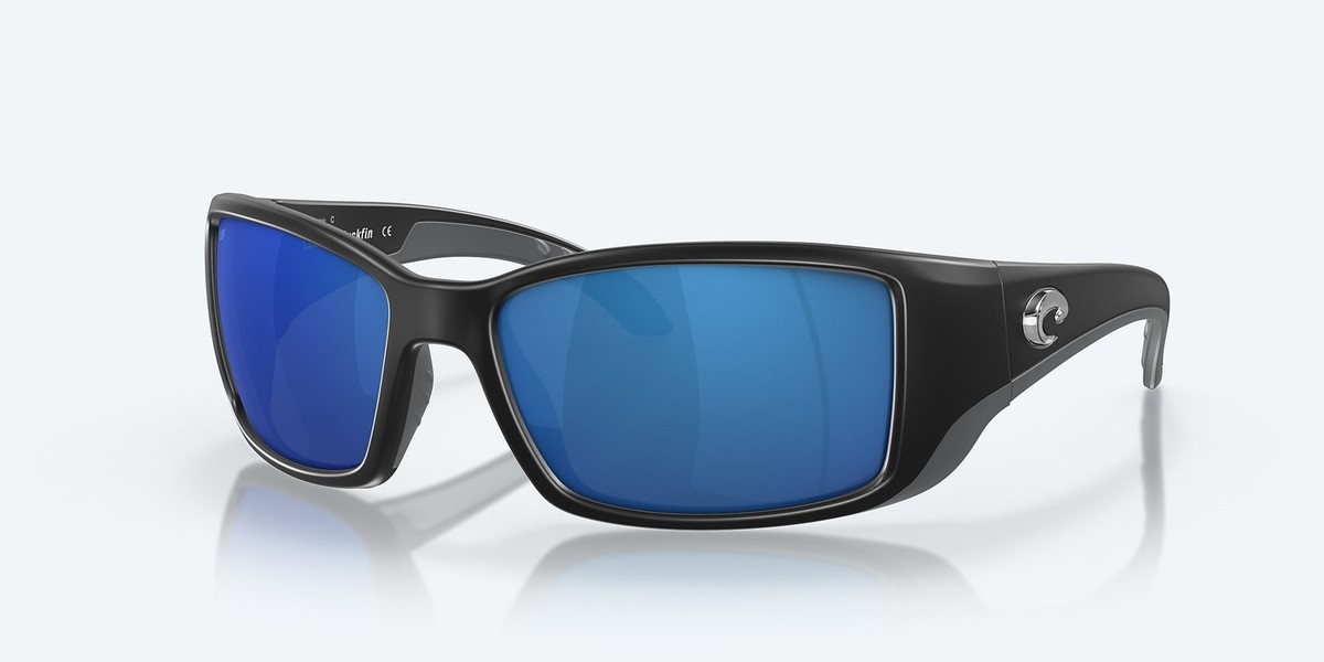 Costa Del Mar Blackfin Matte Black/Blue Mirror 580P Polarized 62