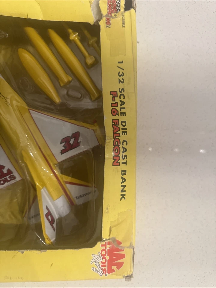 Mac Tools Tektronix F-16 Falcon Fighter Jet Vintage Especificaciones Cast Liberty Hucha Foto 3 de 4