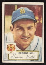 1952 TOPPS GEORGE KELL 246 VG BASEBALL DETROIT TIGERS