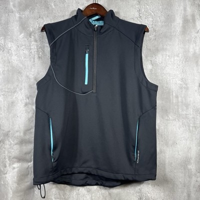Zero Restriction Vest Mens Medium Black Tour Series Half Zip Golf