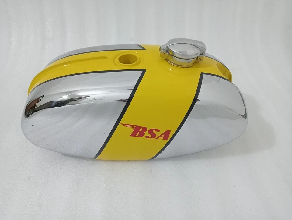 BSA B25 B50 TR25 1971-73 D355 Aluminum Alloy Yellow Painted Fuel Tank+ Monza Cap