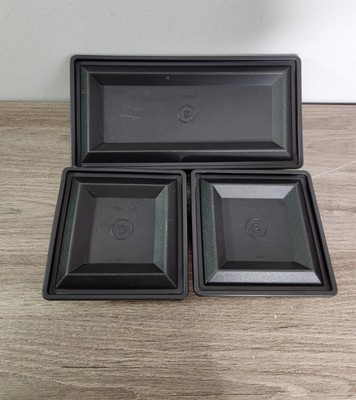 Vintage Tupperware Get Together Buffet Set Black 6 Pcs.  