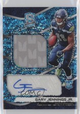 2019 Panini Spectra Rookie Neon Blue Prizm 61/75 Gary Jennings Jr Patch Auto ow1