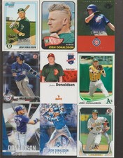 JOSH DONALDSON LOT OF 40 BASEBALL CARDS 17 DIFFERENT ATHLETICS BLUE JAYS