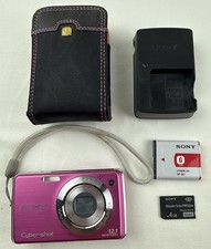 Sony Cyber-shot DSC-W220 Digital Camera Pink 4GB SD Card Sony Charger TESTED