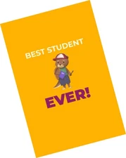 BEST STUDENT NOTEBOOK Mongoose Yellow: Cute Animal Design. 120 Pages Composit...