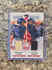 2015 Panini Elite #8 Robinson Cano - Nelson Cruz Back 2 Back Jacks Dual Relic