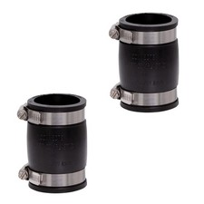 Fernco 1056-150 1-1/2-in. Flexible PVC Pipe Coupling for Cast 1.5 Inch, Black