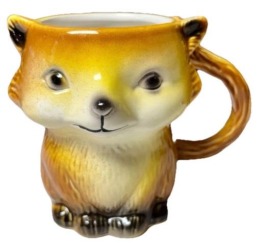 Ceramic FOX MUG With Tail Handle Collectible Coffee Tea Cup Animals | eBay