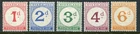 Nyasaland 1950 postage due 1d-6d SG D.1-D.5 hinged mint (cat. £100 as u/m)