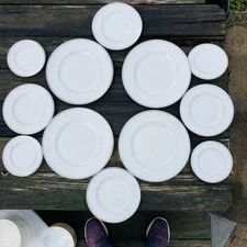 4 Place Set~12pcs~Royal Worcester Viceroy Dinner, Salad, & Dessert Plate England