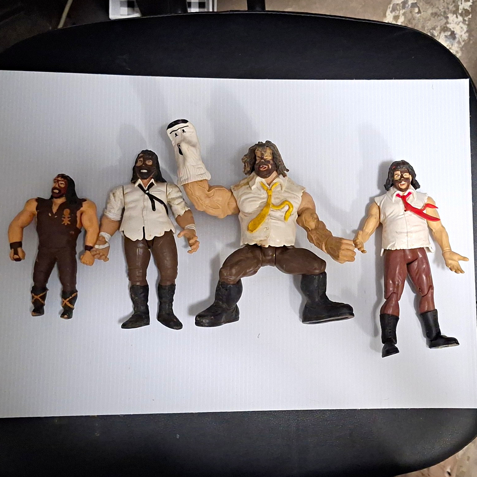 Lot of 4 Mankind Mick Foley Action Figures. WWF. 1997 1998 Jakks