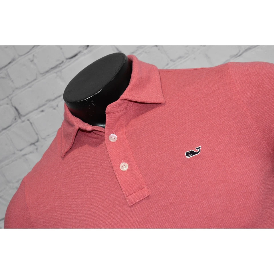 Camisa polo masculina golfe Vineyard Vines tamanho grande 16 Edgar Town poliéster algodão - Imagem 2 de 4