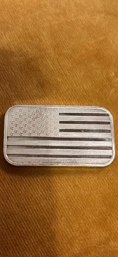 1998 SilverTowne American Flag ST-98V Proof Silver Art Bar P2150