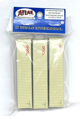 N Scale Atlas 50006827 OOCL Orient Overseas Container Line Set #2 3-Pack
