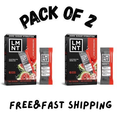 (2 PK) LMNT Zero Sugar Electrolyte Drink Mix - Watermelon - 6ct