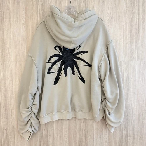 CEEC Los Angeles Distressed Hoodie Mens XL Oversized Spider Graphic Pullover - product listing photo