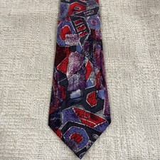 Daniel Craig Italian Silk Multicolored Geometric Pattern Necktie Tie