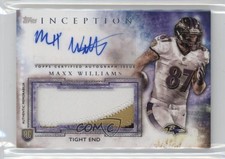 2015 Topps Inception Maxx Williams #AJP-MW Jumbo Patch Auto 0tm3
