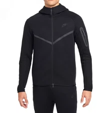 Nike Tech Men's Fleece Windrunner Full-Zip Jacket HV0949-010 BLACK sz S-XL