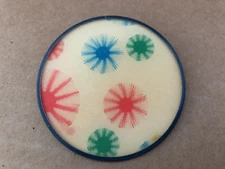 Vintage PSYCHEDELIC Starburst VARI-VUE Lenticular Flicker Button Pinback MCM #1