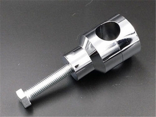 Chrome Round 7/8'' Handlebar Riser For Harley Honda Kawasaki Cafe Old School VN - Foto 2 di 6