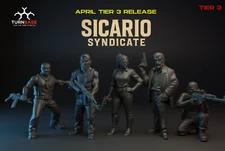 Turnbase Miniature Modern Sicario Syndicate Criminal Element Cartel Spectre 28mm