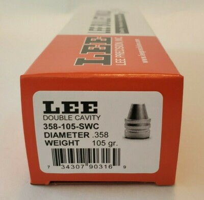 LEE 90316 2-Cavity Bullet Mold 358-105-SWC .358 DIA 105 GR *Ships