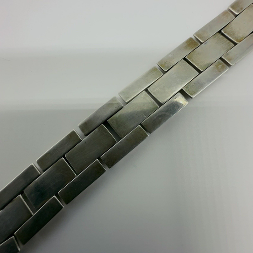 Brazalete de eslabones de pantera de plata esterlina Munksgaard Dinamarca 40,3 g #bao de colección - Imagen 9 de 13
