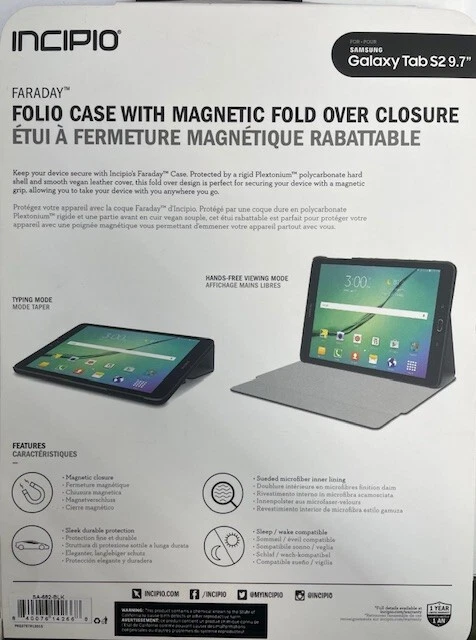 Incipio FARADAY Folio Case w/ Magnetic Closure for Samsung Galaxy Tab S2 (9.7") - Image 2 of 2