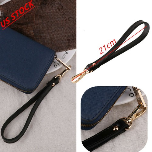 Correa de muñeca de repuesto de cuero genuino para billetera cartera sin asas muñeca 21 cm - Imagen 6 de 40