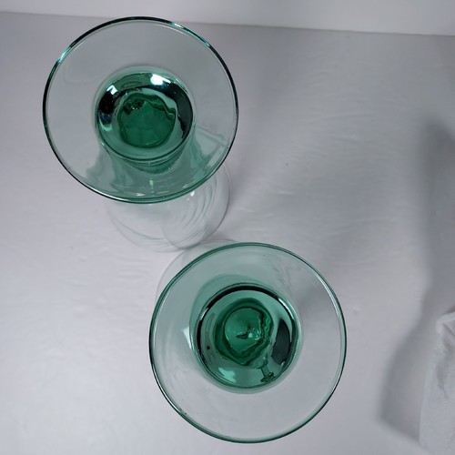 2 Libbey Spanish Green Swirl Water Goblets/ Stemware/Barware - Picture 8 of 12
