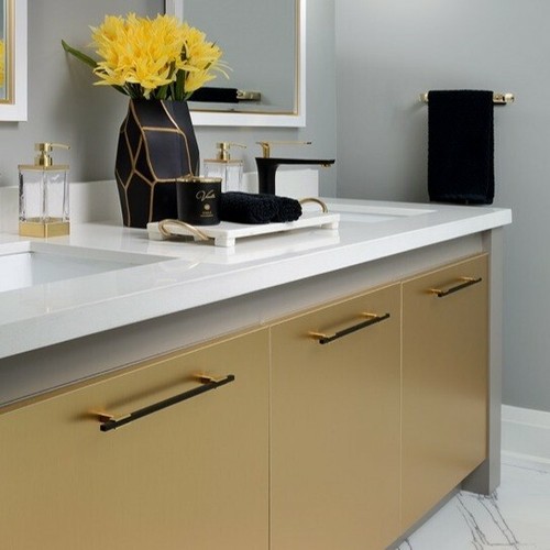 T Bar Handles Slimline Rectangular Kitchen Handles Cupboard knob Glossy Handles - Picture 3 of 34