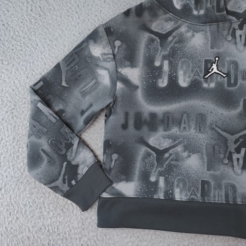 Jordan Camo Hoodie Big Girls Gray Black Essentials Print Boxy 45B714-023 NWT NEW - Picture 15 of 18