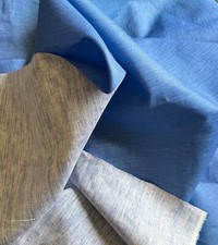 100 Flax Linen Fabric with Polyurethane PU Coating Medium Weight Vary Colors