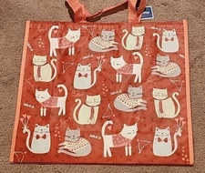 Marshalls Fancy Valentine's Day Cats - Large Reusable Shopping Tote Eco Bag