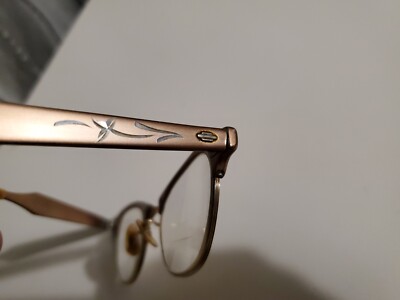 Vintage ARTCRAFT horn rimmed Aluminum Cat Eye Eyeglasses  display picture 3