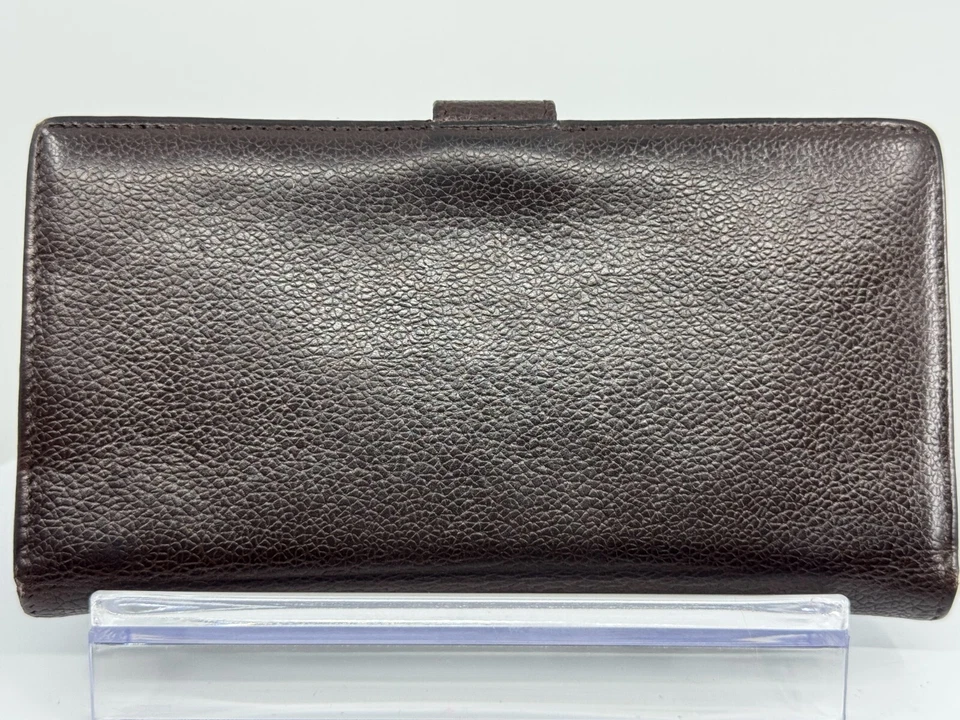 Бумажник Bvlgari Continental коричневый кожаный с деталями из золота и оникса - Изображение 2 из 4