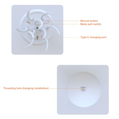 Jellyfish Pendant Light Voice Control Type-C Charge Cute Jellyfish Bedside Lamp - Picture 17 of 18