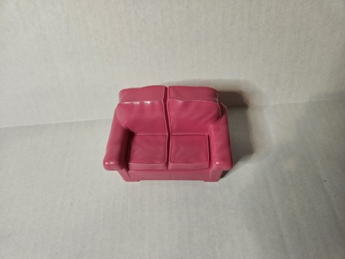 1999 Fisher Price Loving Family Dollhouse Furniture Pink Love Seat Sofa Couch - Picture 4 of 4