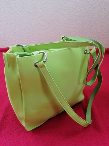 Handtasche Damen Umhängetasche Bag Damentasche neongrün grün Henkeltasche - Bild 2 von 14
