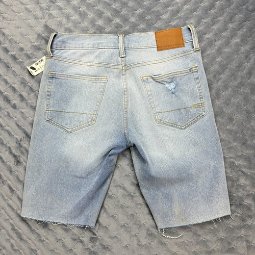 Aeropostale Jorts Shorts Mens 27 Denim Cut Off Distressed Ripped Flex Effect NWT - Picture 2 of 14