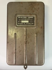 RARE 35 MM SLIDE VIEWER LAMP TEL-A-STORY INC DAVENPORT IOWA VTG METAL CASE ORIG!