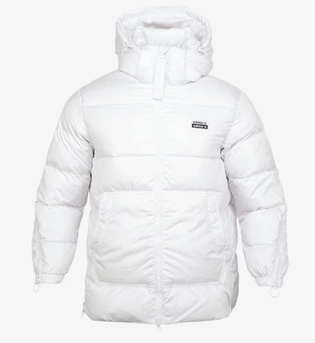 Adidas Women Originals Down Coat Athletic White Parka Top GYM Jackets GE0985